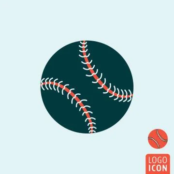 Baseball ball icon isolated Stock Illustration