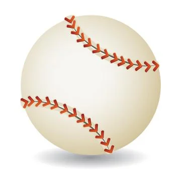 Baseball ball isolated on white background, vector illustration Stock Illustration