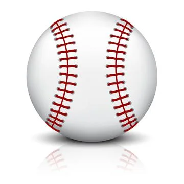 Baseball ball isolated on white Illustrazione stock