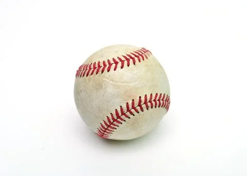 Baseball ball over white Stock Photos