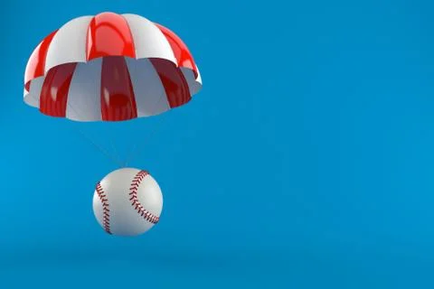 Baseball ball with parachute Stock Illustration