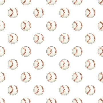 Baseball ball pattern, cartoon style Stock Illustration
