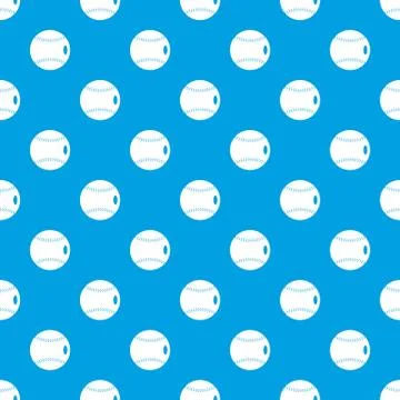 Baseball ball pattern seamless blue Stock Illustration