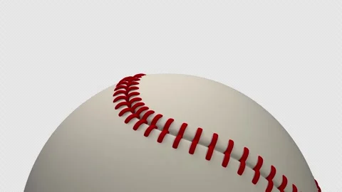 Baseball ball rotating on transparent alpha channel. 動画素材 293948466