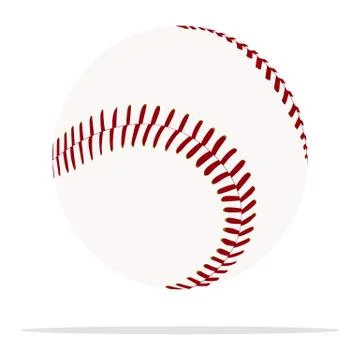 Baseball ball vector icon. Sport equipment concept illustration. Stitched ball Stock Illustration