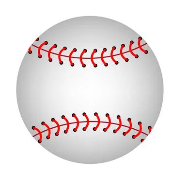 Baseball ball vector illustration 3d style icon clip art Illustrazione stock