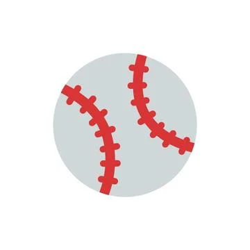 Baseball ball. Vector illustration isolated on white background, hand drawn.. Stock Illustration
