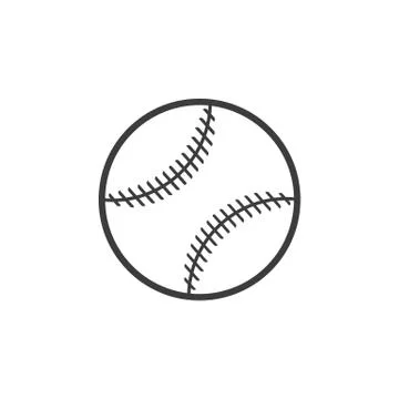 Baseball ball Vector isolated on white background. Stock Illustration