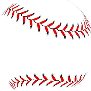 Baseball ball on white background. Stock Illustration