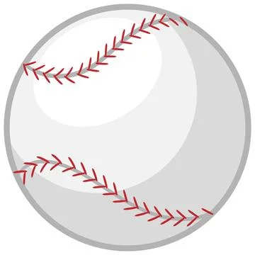 Baseball Ball on White Background Stock Illustration