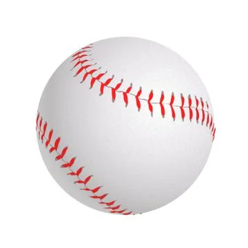 Baseball ball on white Stock Illustration