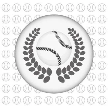 Baseball ball wreath Stock Illustration