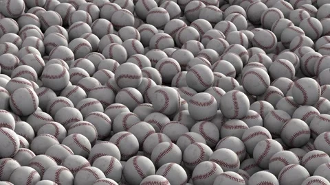 Baseball balls - 3d render looped. 動画素材 333404225