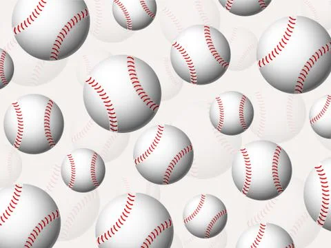 Baseball balls background Stock Illustration