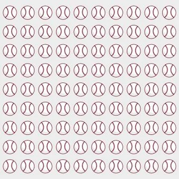 Baseball balls background Stock Illustration