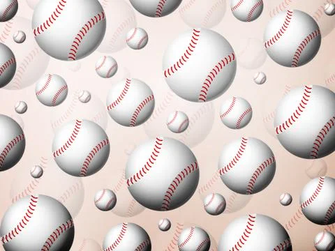 Baseball balls background イラスト素材