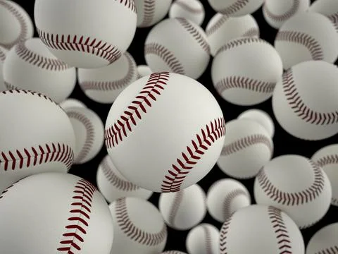 Baseball balls background Stock Photos