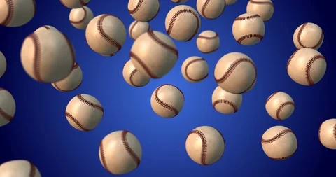 Baseball balls falling slow motion Stock Footage 108131101