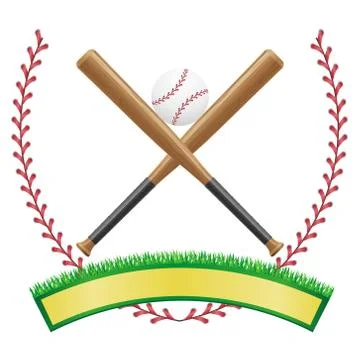 Baseball banner emblem vector illustration Stock Illustration