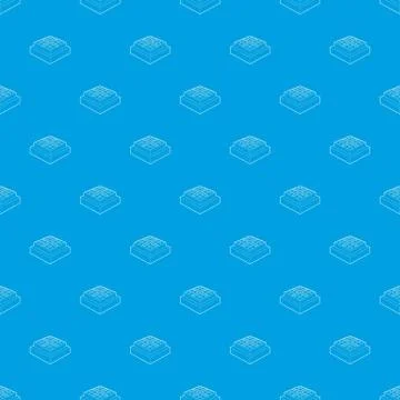 Baseball base pattern vector seamless blue Stock Illustration