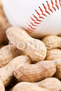 Baseball: baseball and peanuts Stock Photos
