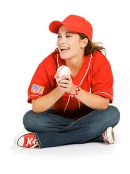 Baseball: baseball fan laughing Stock Photos