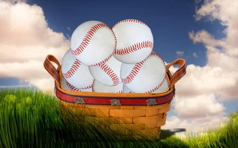 Baseball Basket. Stock Photos