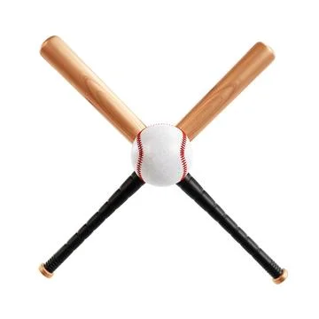 Baseball bat and ball Illustrazione stock