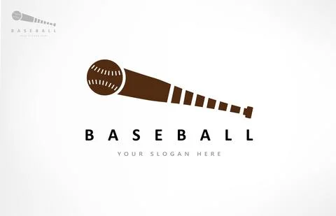 Baseball bat and ball logo vector. Sport design. Stock Illustration