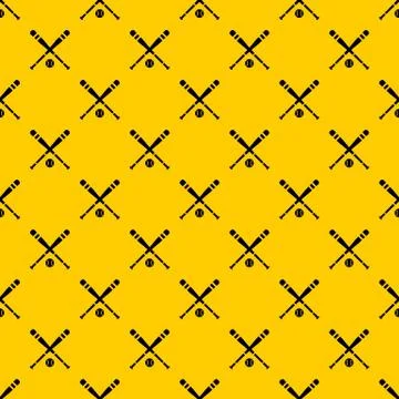 Baseball bat and ball pattern vector Stock Illustration