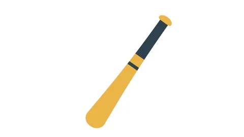 A baseball bat and ball resting on a clean white background. Stock Footage 332480164