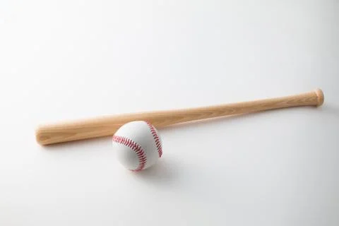 Baseball bat and Baseball Stock Photos