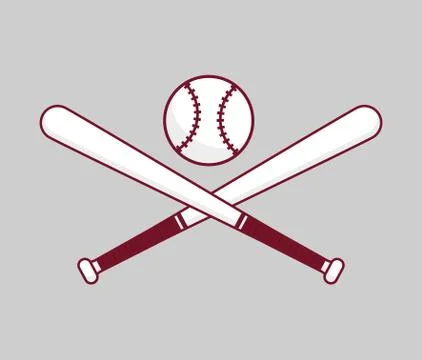 Baseball bat ball Stock Illustration