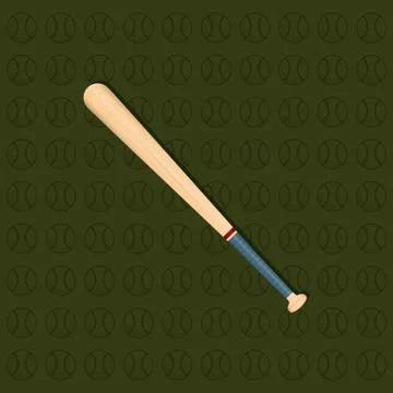 Baseball bat ball Illustrazione stock