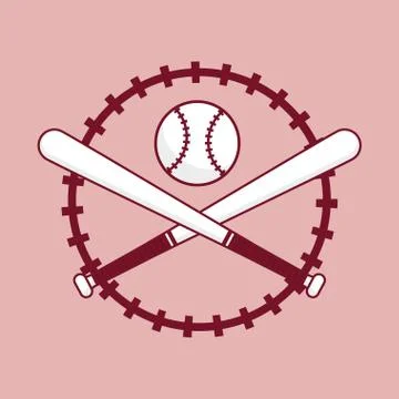 Baseball bat ball Illustrazione stock