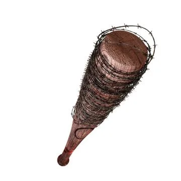 Baseball bat with barbed wire Stock Illustration