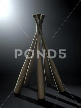 Baseball Bat Circle Dramatic Stock Illustration