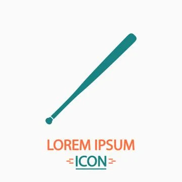 Baseball bat computer symbol Stock Illustration