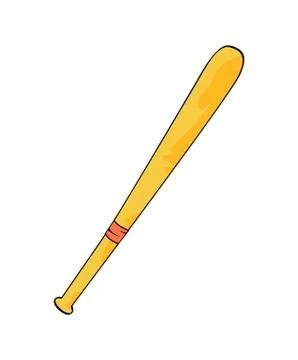 Baseball Bat with Handle, Vector Illustration Illustration
