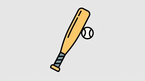 Baseball bat hitting a ball Vídeo Stock 335397640