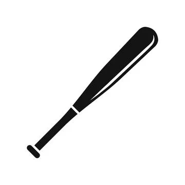 Baseball bat icon in flat style. Vector. Stock Illustration