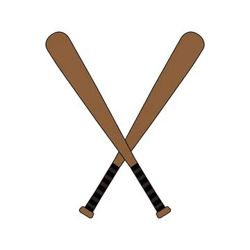 Baseball bat icon Illustrazione stock