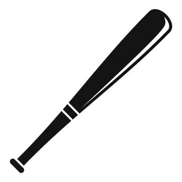 Baseball bat icon, simple style Stock Illustration