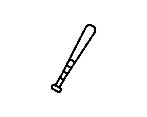 Baseball bat icon. Trendy modern flat linear vector Baseball bat icon on whit Stock Illustration