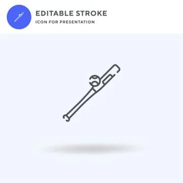 Baseball Bat icon vector, filled flat sign, solid pictogram isolated on white Stock Illustration