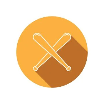 Baseball bat icon vector Stock Illustration