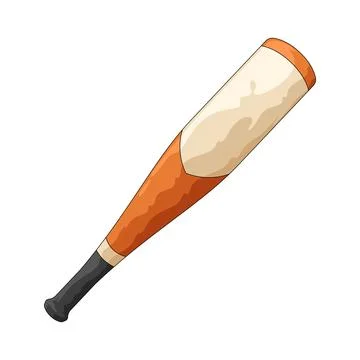 Baseball bat illustration Stock Illustration