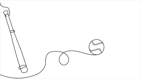 Baseball bat in line Stock Footage 312900754