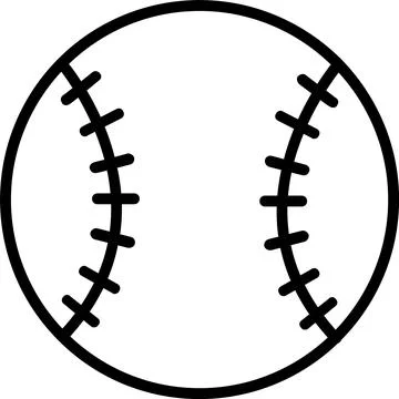 Baseball Bat Line Icon Design Stock Illustration
