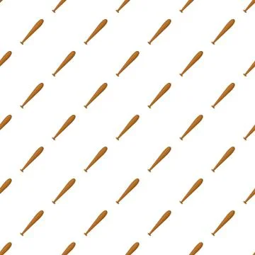 Baseball bat pattern, cartoon style Illustrazione stock